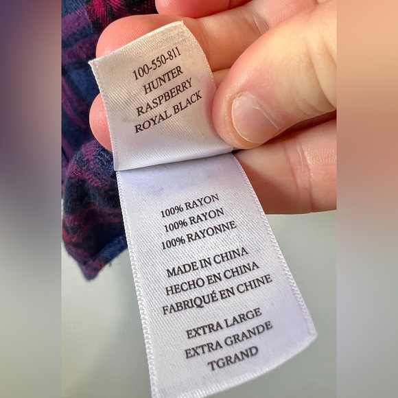 Rails Plaid Hunter 'Goth Mommji' Button Down Top - XL - Picture 13 of 13